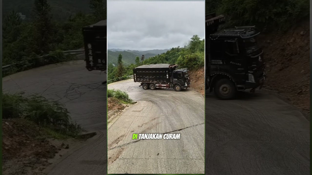 muatan berat lewat tanjakan ekstrim ?! 😱 Gokil sih ini truk !