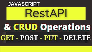 JavaScript Rest-API with CRUD Operations | Rest API Tutorial for Beginners 2021