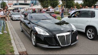 The one and only 8 million dollar Maybach Exelero (driving, revs and sound)