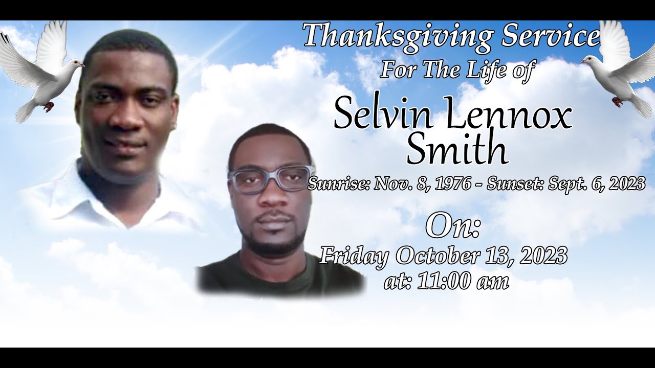 Selvin Lennox Smith Funeral Service YouTube
