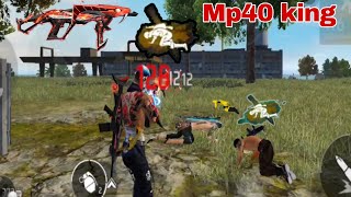 [King Of Mp40 In Free Fire]  Free Fire, Mp40 1Vs4  Gameplay [Mp40 Only Red Dot ] Power Of Cobra Mp40