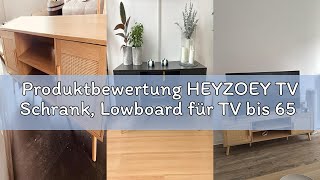 Produktbewertung HEYZOEY TV Schrank, Lowboard für TV bis 65 Zoll, 2-türiges TV Board mit Schränken f