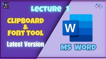 MS word Tutorials for beginners | clipboard & font tools Lecture 1 #tips #word #microsoft #latest