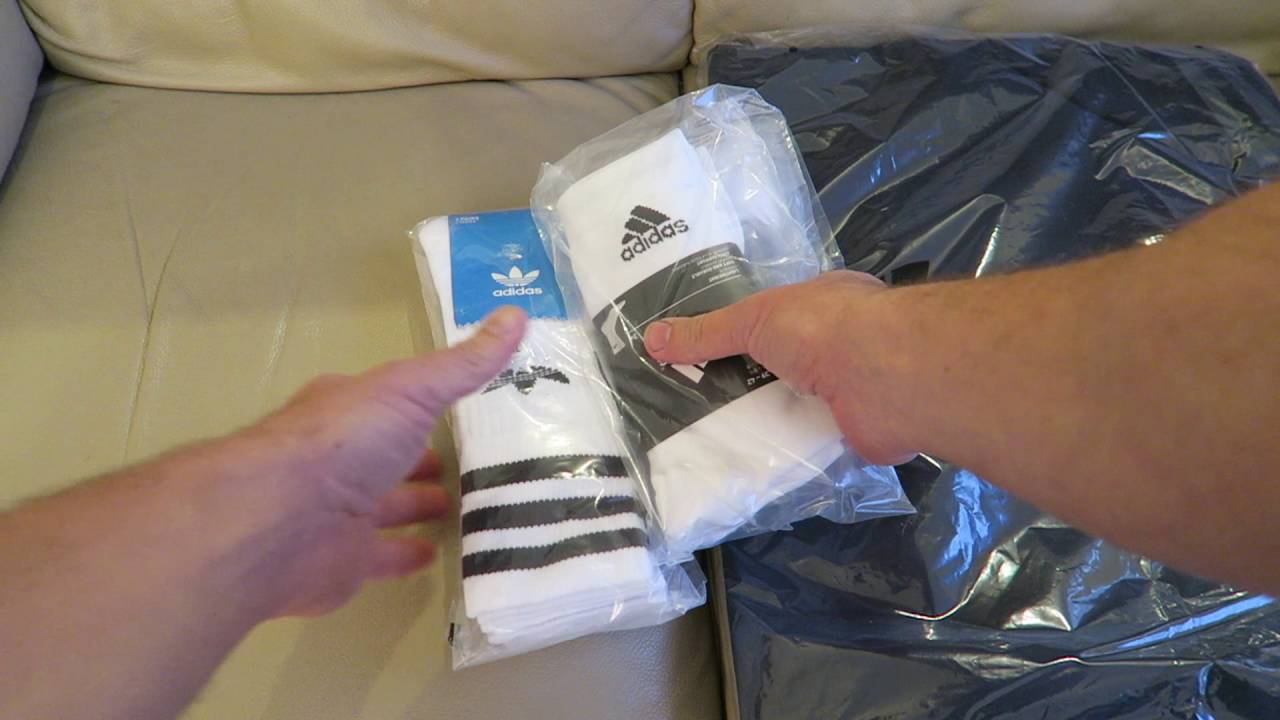 adidas 3 stripe performance crew socks