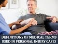 A lot of unfamiliar medical terms are used in Personal Injury Cases. This presentation will identify the most commonly used terms and explain what they mean.