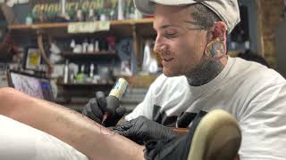 Jon Nelson  Tattooing a Dark Neo Traditional Skull