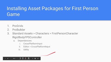 Unity First Person Narrative Tutorial 4 - Installing Asset Packages for First Person Game
