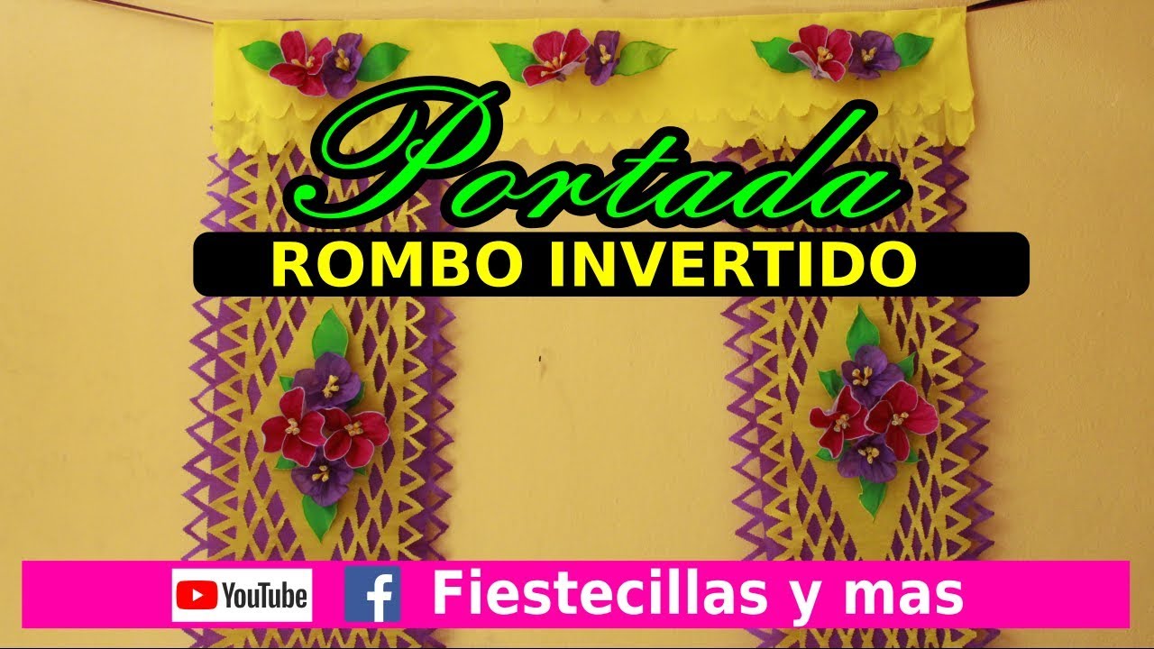 PORTADA CORTE ROMBO INVERTIDO EN PAPEL CREPE