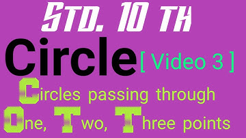 Circle [ Video 3] Circles passing through One , Two ,Three points | Shankar Sir