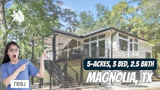 Escape to 5 Private Acres in Indigo Lake Estates | Luxury Home Tour, Magnolia, TX