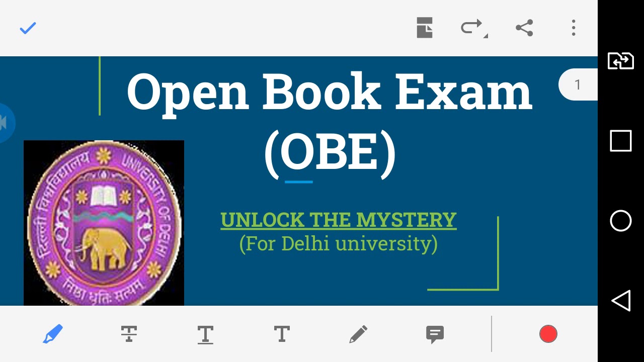 Open Book Examination Delhi University
