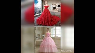 Pink vs Red color|| Gown,Heels, earrings etc.||#RED #PINK