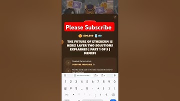 The Future of Ethereum Is Here! Layer Two Solutions Explained | Part 1 of 5 | MemeFi | MemeFi code