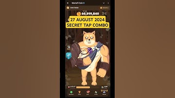 Memefi Secret Tap Combo Reward Today 27 August 2024 #memefi #dailycombo #27august