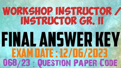68/2023 | Workshop Instructor | Instructor Gr. II | Technical Education | Target Your Aim