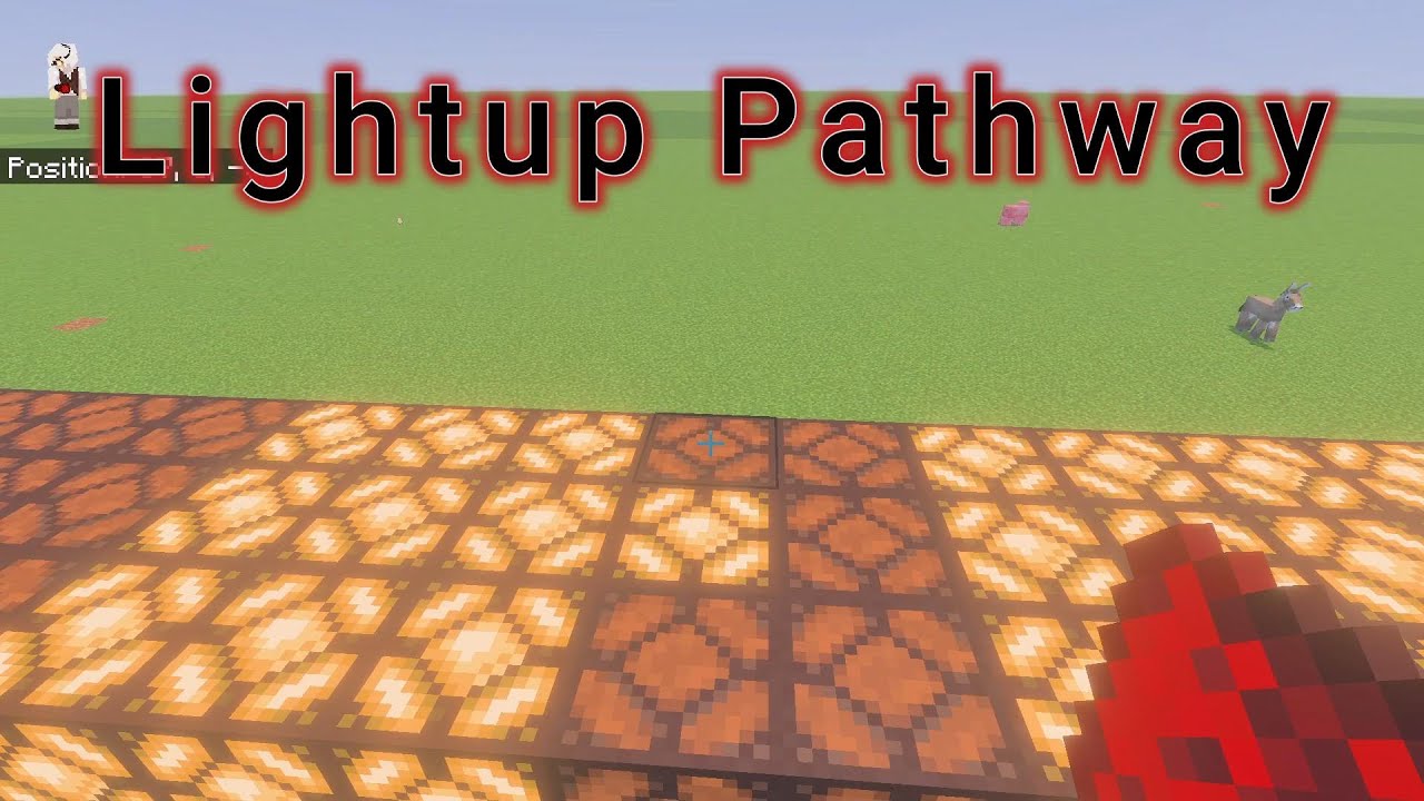 Lightup Redstone Pathway Minecraft Simple - YouTube