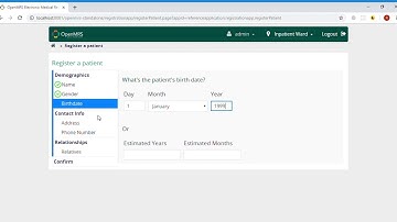 Openmrs - Registering a patiant