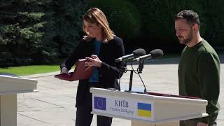 Спілкування Президента України та Президентки Європейського парламенту з представниками ЗМІ