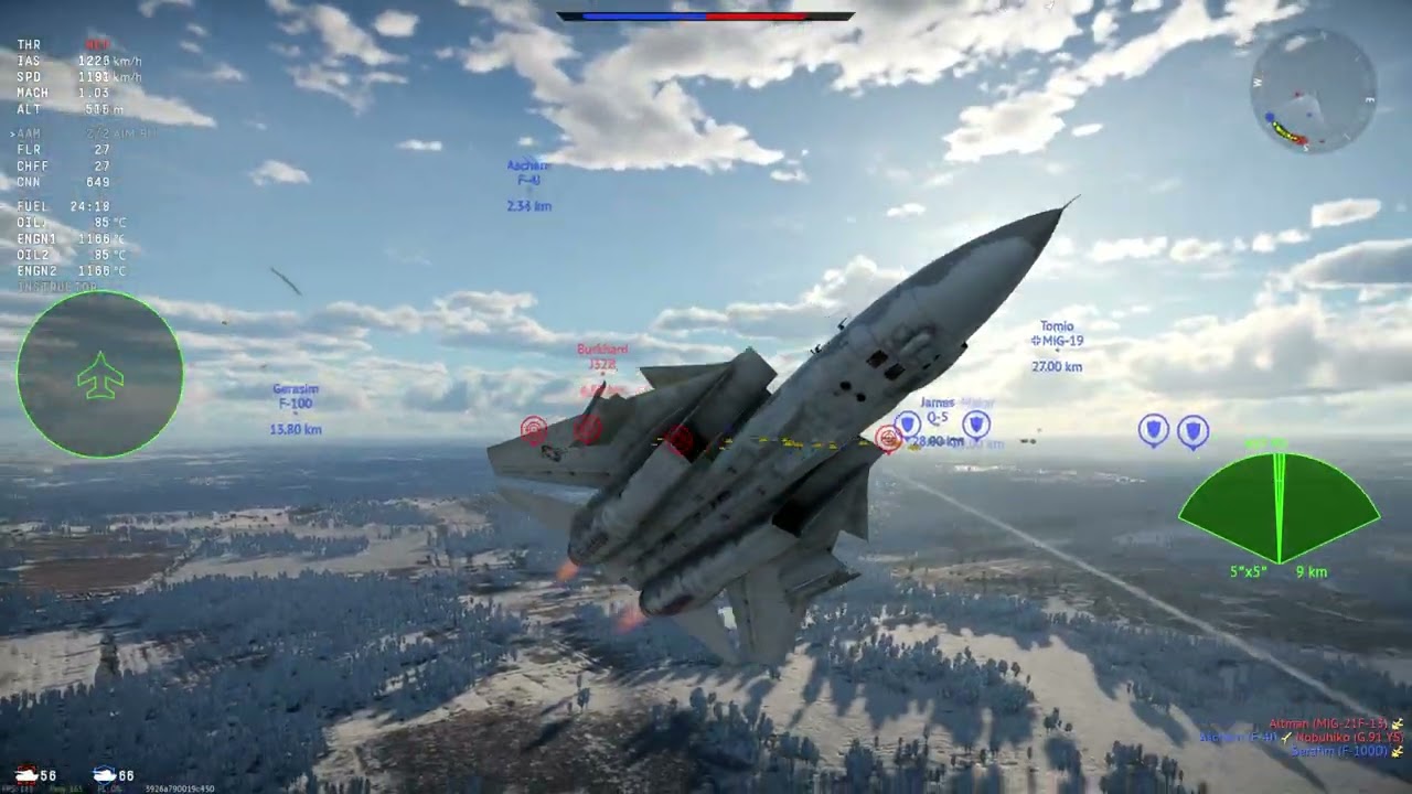 F-14A Air Realistic Gameplay - War Thunder Danger Zone Dev Server