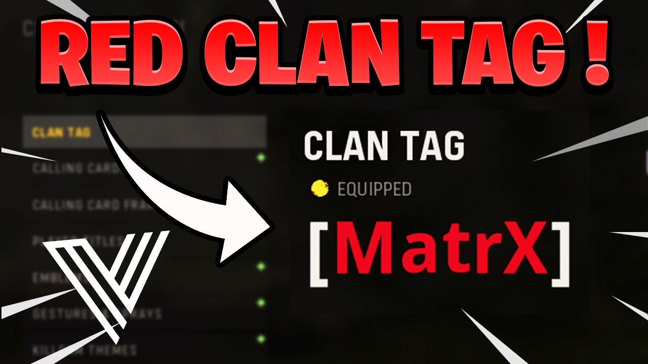 NEW COLORED CLAN TAGS in VANGUARD...RED CLAN TAG!! (SEASONAL