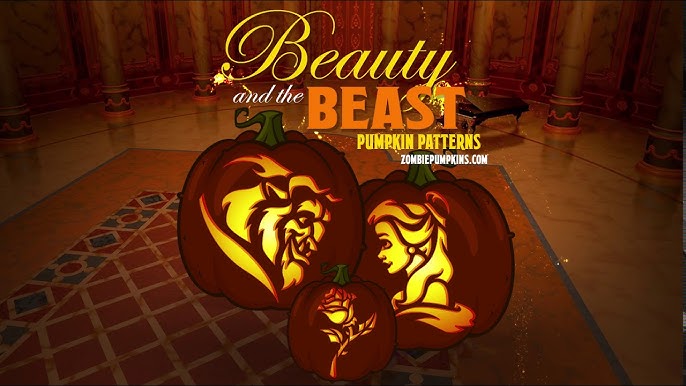 Beauty and the Beast Pumpkin Patterns by ZombiePumpkins.com - YouTube beauty-and-the-beast-pumpkin-patterns-by-zombiepumpkins-com-youtube