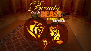 Beauty and the Beast Pumpkin Patterns by ZombiePumpkins.com