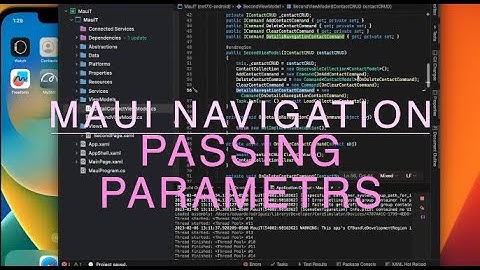 maui navigation passing parameters
