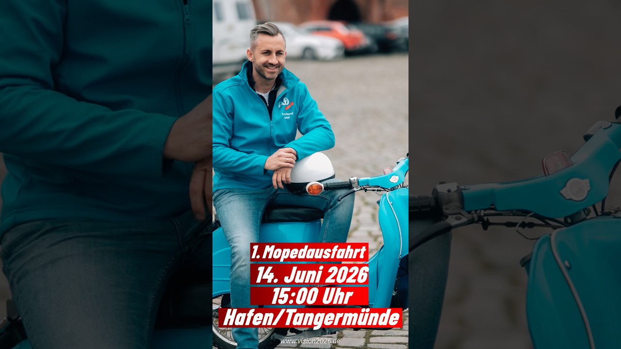 Erste gemeinsame Simson-Ausfahrt. Wir sehen uns in Tangermünde, Hafenpromenade, 14.06.26 15:00 Uhr!