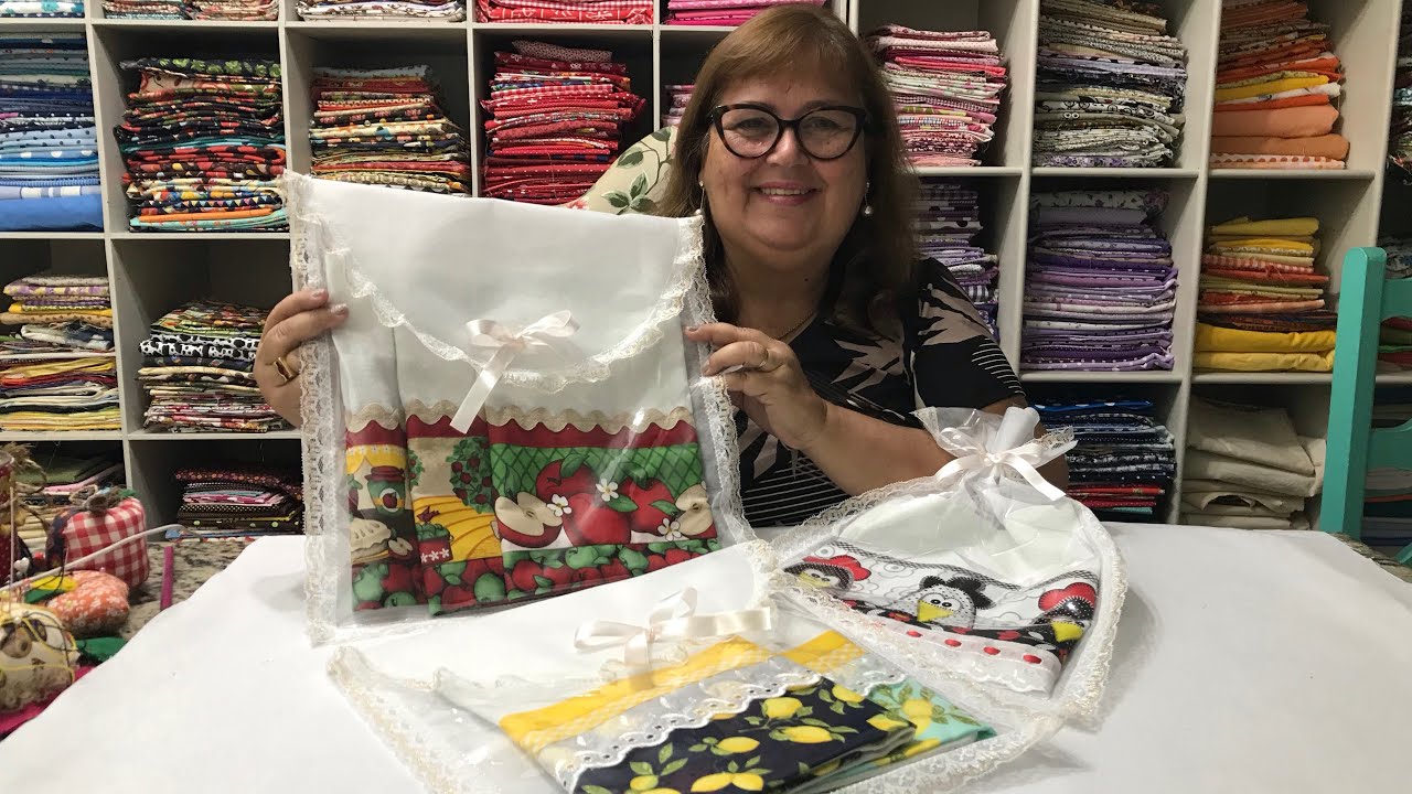 Aprenda a Fazer Linda embalagem para Panos de Prato !