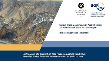 Rock slides under the influence of climate change on Spitsbergen