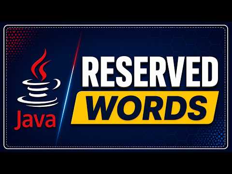 Java Reserved Words (Keywords) Explained | Java Identifiers vs Keywords | Core Java Tutorial