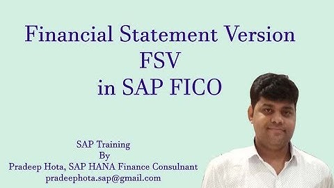 FSV Configuration in SAP | SAP FICO Financial Statement Version | FSV in SAP FICO