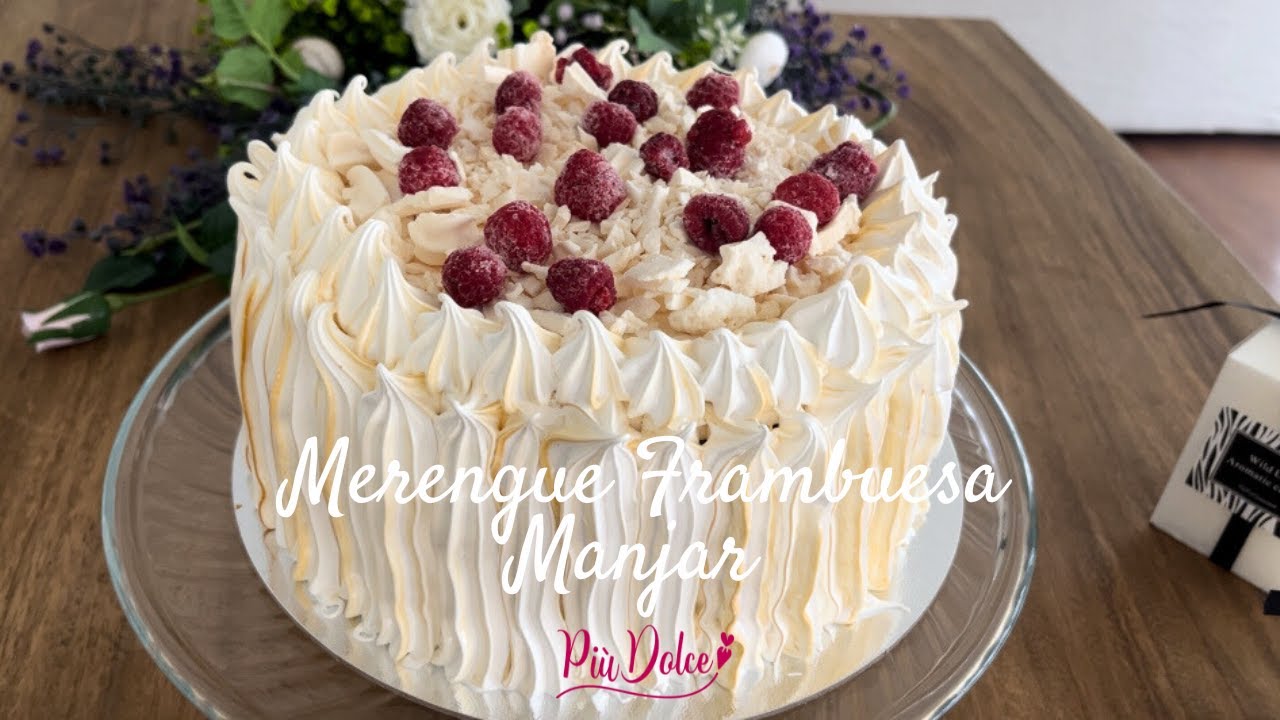 Torta Merengue Frambuesa Manjar l Estilo Pavlova l Receta SIN GLUTEN, SIN LACTOSA l Più Dolce
