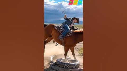 Heroic Cowboy Rescues Horse from Giant Snake Attack