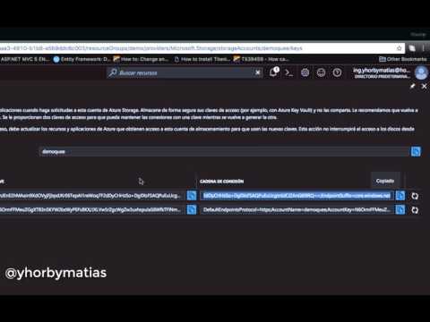 Video: ¿Dónde está la cadena de conexión de almacenamiento de Azure?