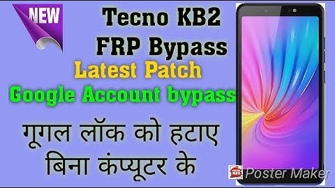Tecno kb2j frp Bypass Latest 2019 withought pc