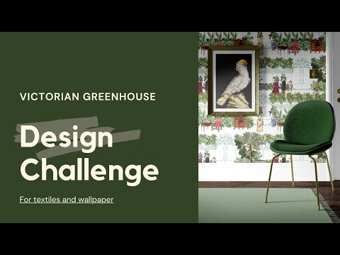 Victorian Greenhouse Design Challenge for Wallpaper and Textiles