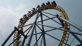 Chinese Deja Vu Offride Roller Coaster Footage Inverted Boomerang Jin Jiang Action Park China