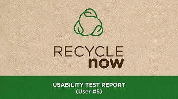 Recycle App - USABILITY TEST REPORT (User #5)