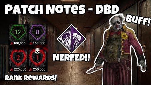 Clown Buff, Undying NERFED, Perk changes, Rank rewards and more! - DBD Patch Notes