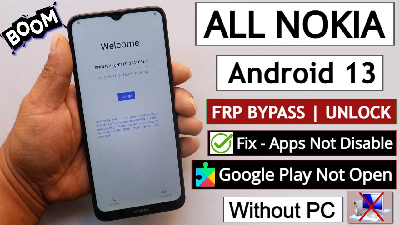All Nokia Android 13 Frp BypassUnlock Without PC   Fix Apps Not OpenDisable 2023