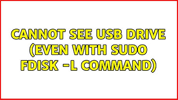Ubuntu: Cannot see USB drive (even with sudo fdisk -l command)