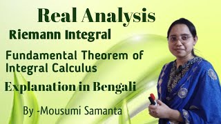 Fundamental theorem of Integral Calculus//Riemann Integral//Real Analysis