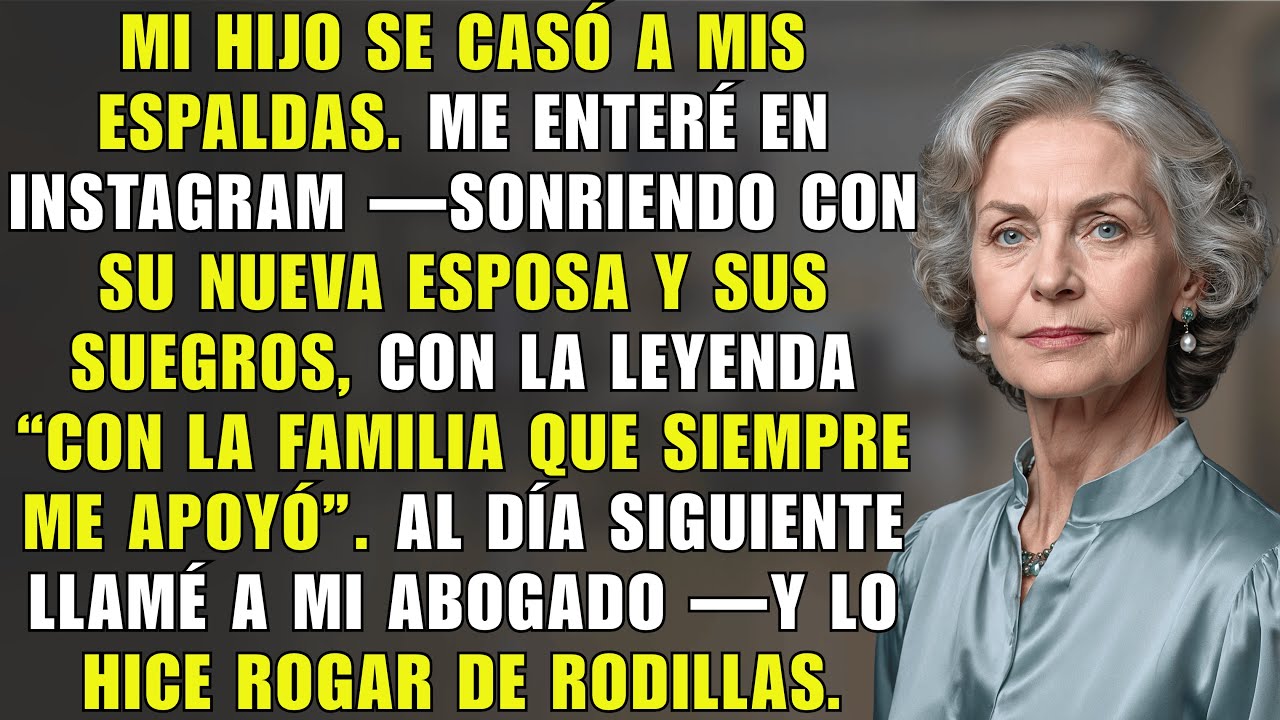 Mi hijo se casó en secreto. Me enteré por Instagram.Así que a la mañana siguiente, llamé al abogado