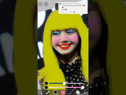 Lisa yellow hair İbis Paint X | video request | by Blackpink Popcorn