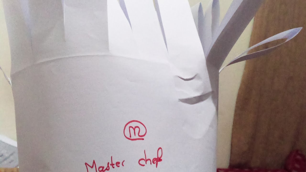 diy Master chef cap ll how to make Master chef cap at home with paper | Sana Nadeem