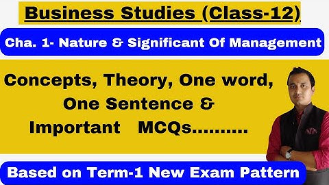 BST- Nature & Significant of Management/class-12/chapter -1/rahul commerce academy
