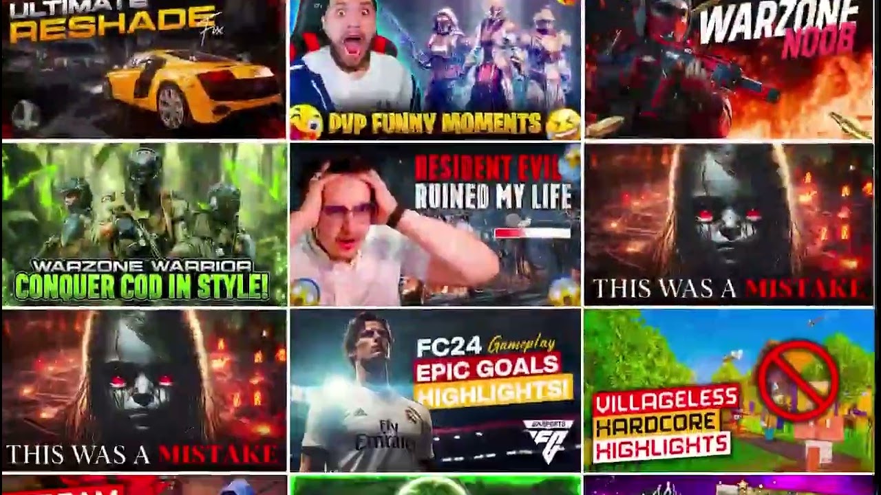 Gaming Thumbnails Design portfolio