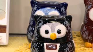 Temp-tations Floral Lace Owl Set of 4 Nesting Measuring Cups with Jill Bauer