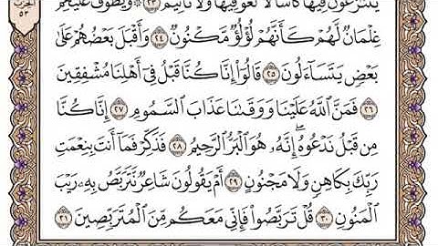 سورة الطور مكتوبة سعود الشريم
